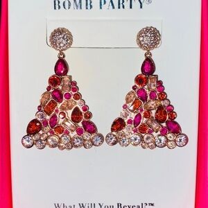 Bomb Party - Holiday Statement Earrings “Yuletide Delight”